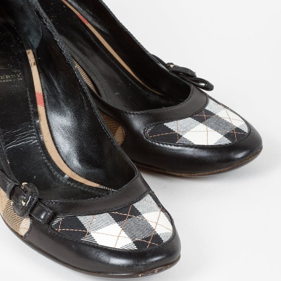 Burberry House Check Canvas Heels - Picture 6 of 10